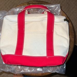 LL Bean red Boat and Tote lunch Tote